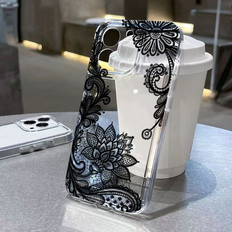 Trendy Black Lace Flower Patte - Xiaomi Poco X6 review and price