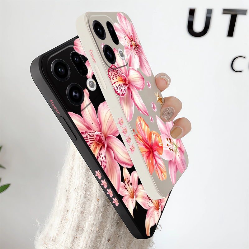 Cute Pink Lily Flowers Phone C - Oppo Reno 12 review and price